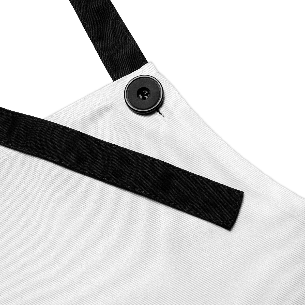 Blessed & Grateful® white apron with logo across chest, premium polyester — product details